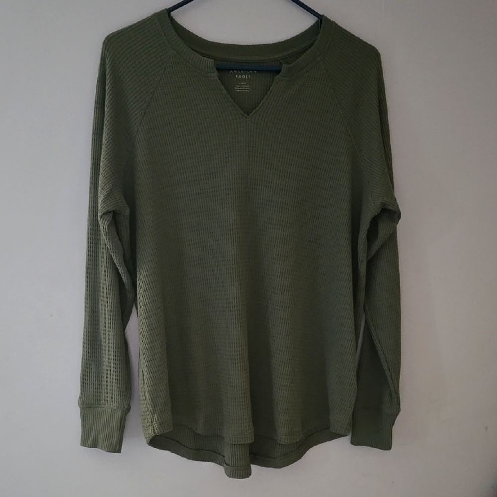 American Eagle Women's Waffle Knit Top